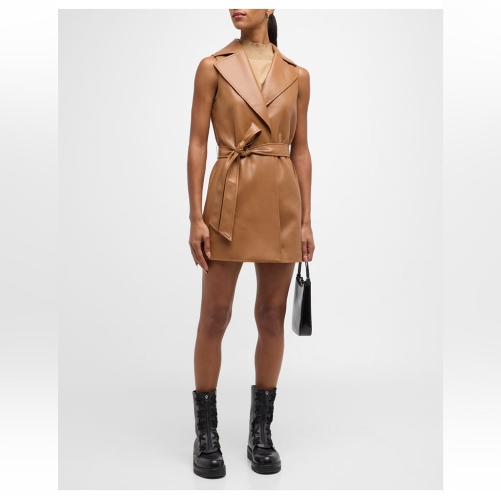 Alice + Olivia vegan belted vest